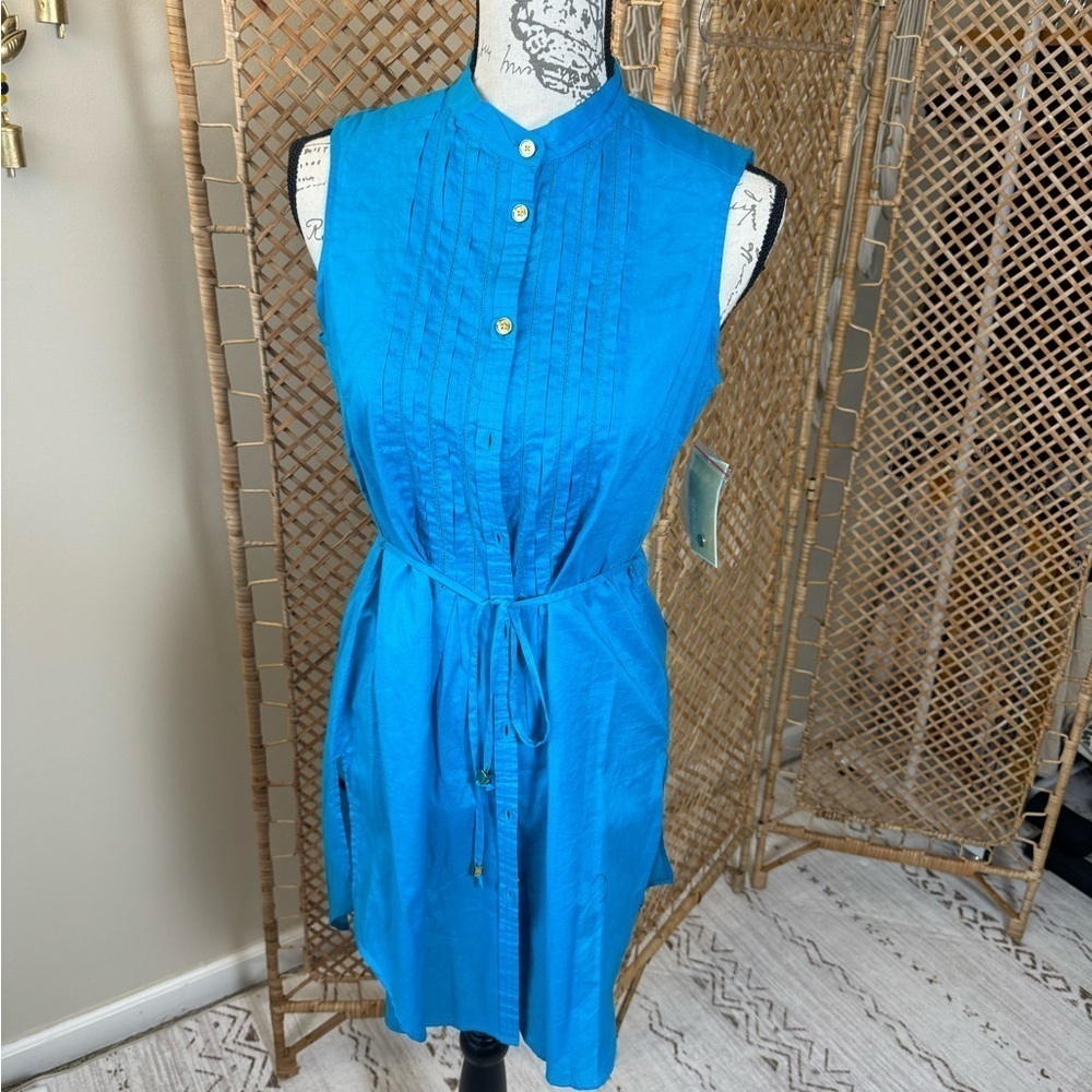 Michael Kors Blue Button Down Tunic